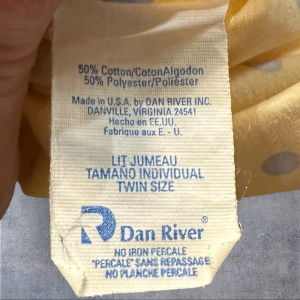 Vintage Dan Rivers Bibb Company Twin Flat Sheet And Standard‎ Pillow Case